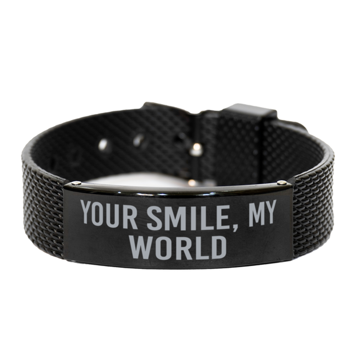 Your Smile My World Bracelet for Husband Anniversary for Him Valentines Day