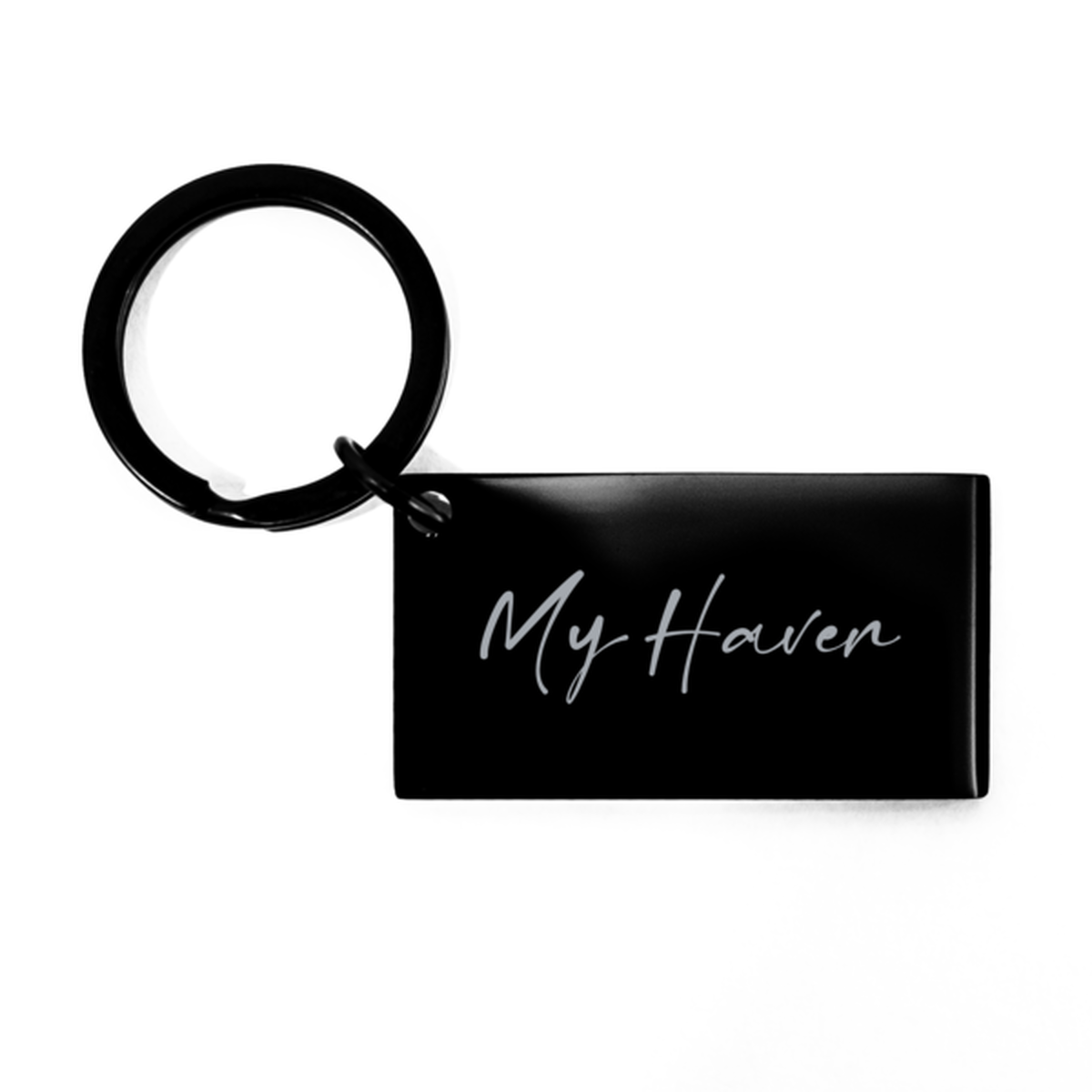 My Haven Keychain for Husband Wife Anniversary for Him Valentines Day for Her Love Mantra