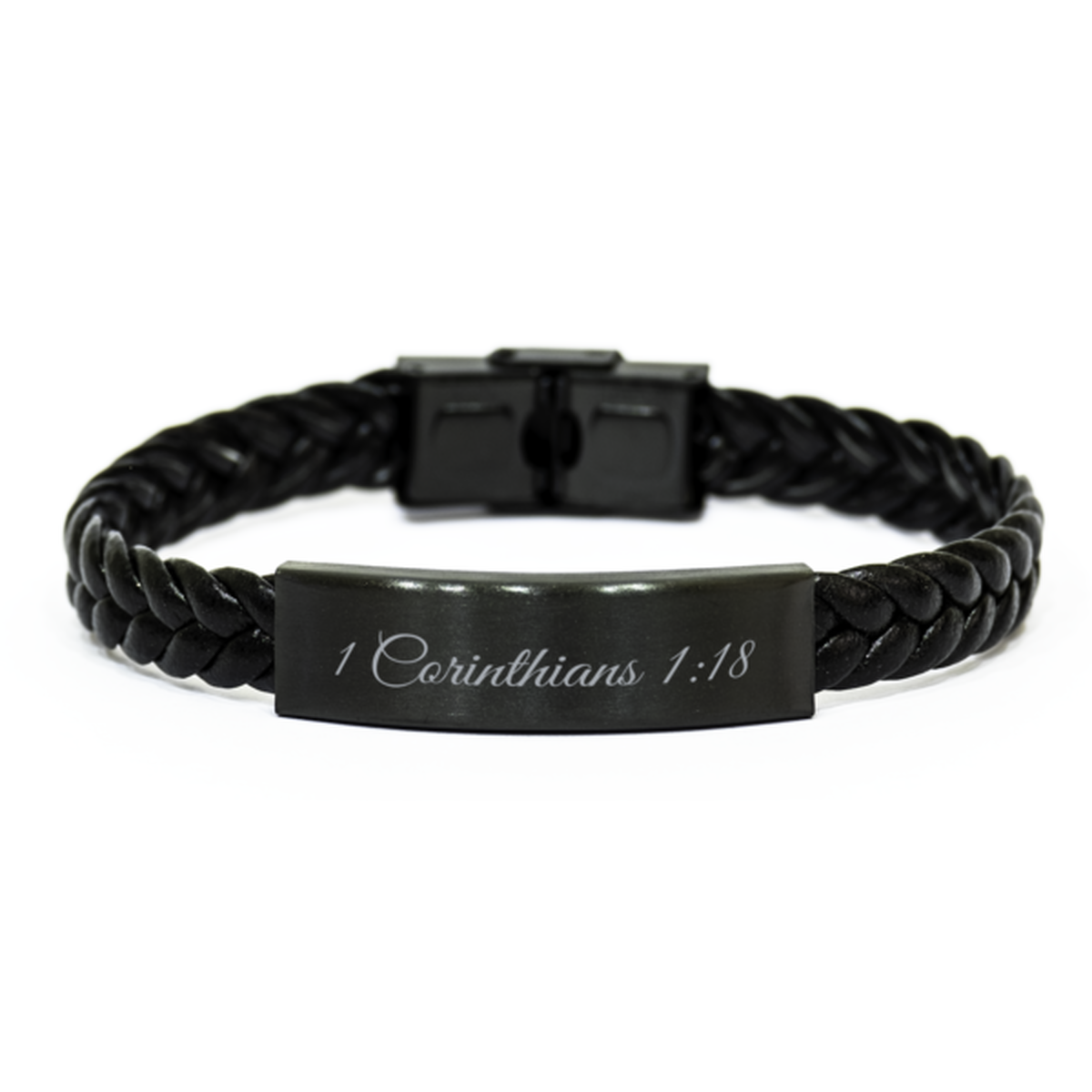1 Corinthians 1 18 Bracelet Braided Leather