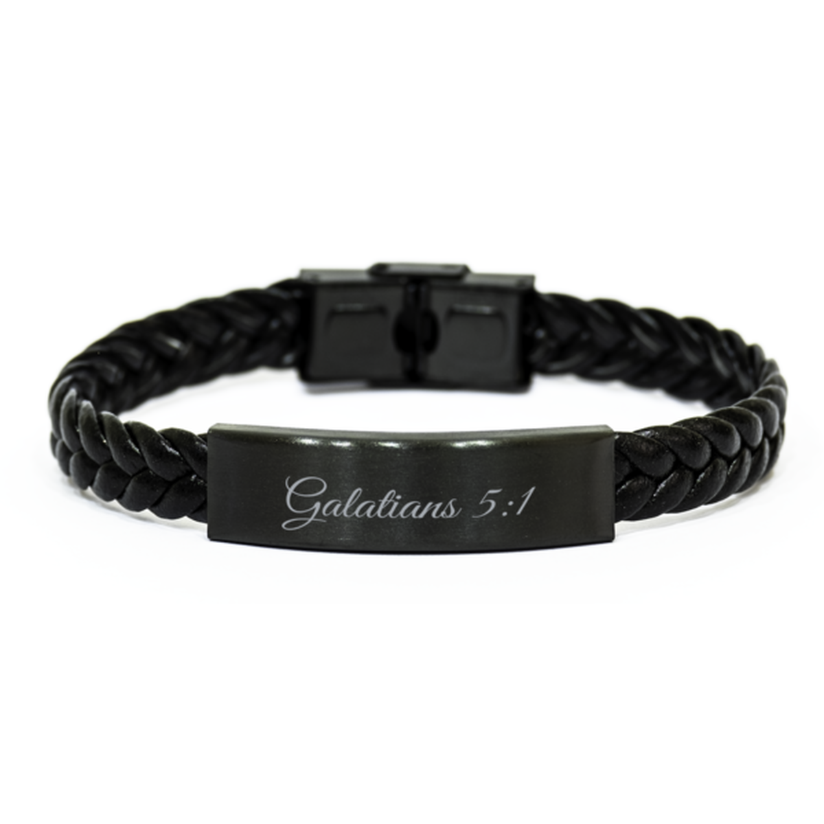 Galatians 5 1 Bracelet Braided Leather
