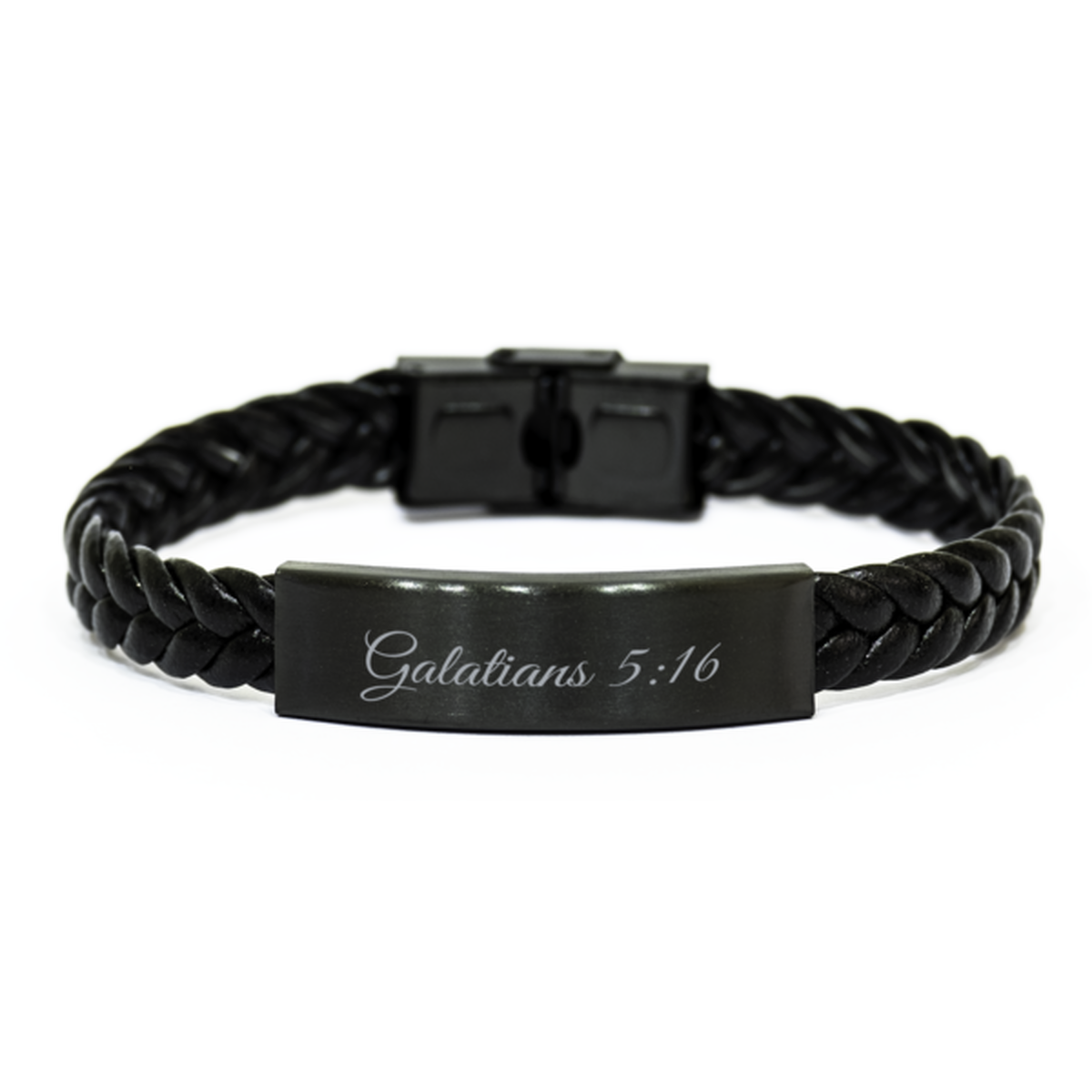 Galatians 5 16 Bracelet Braided Leather
