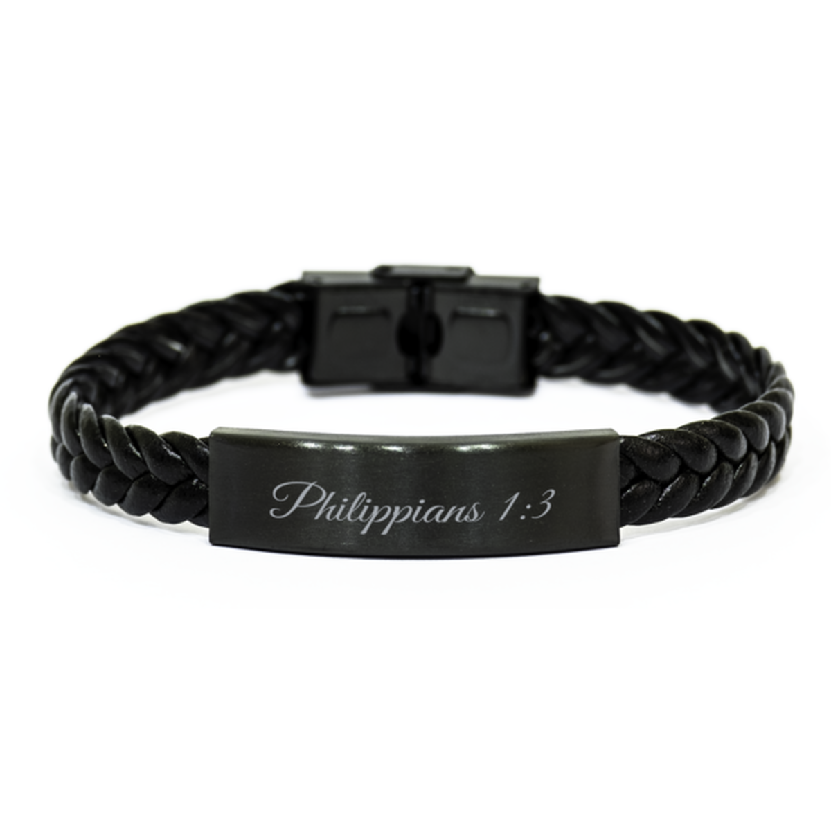 Philippians 1 3 Bracelet Braided Leather