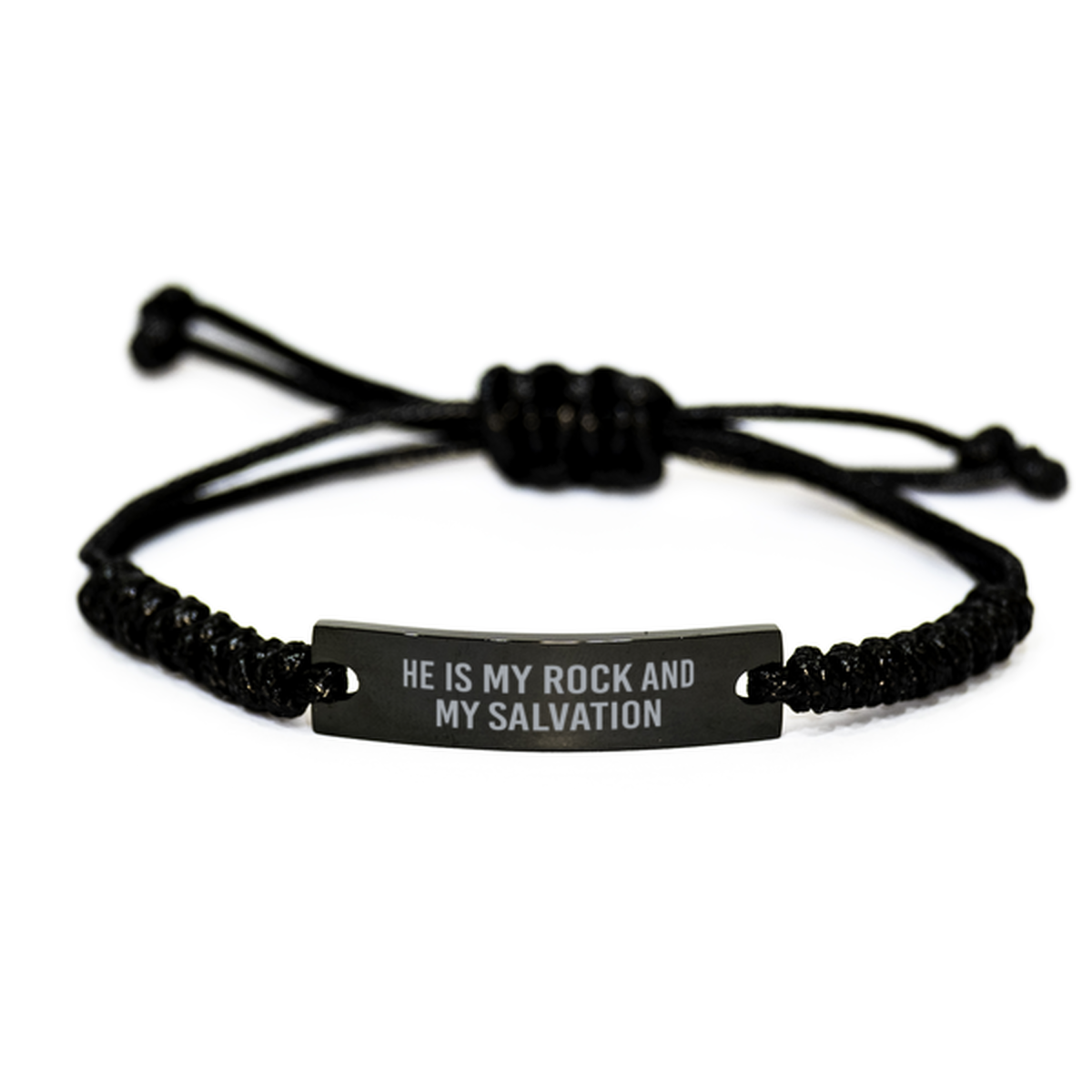 He is my rock and my salvation bracelet Christian Gifts for Women Men Christmas Birthday for Him Her