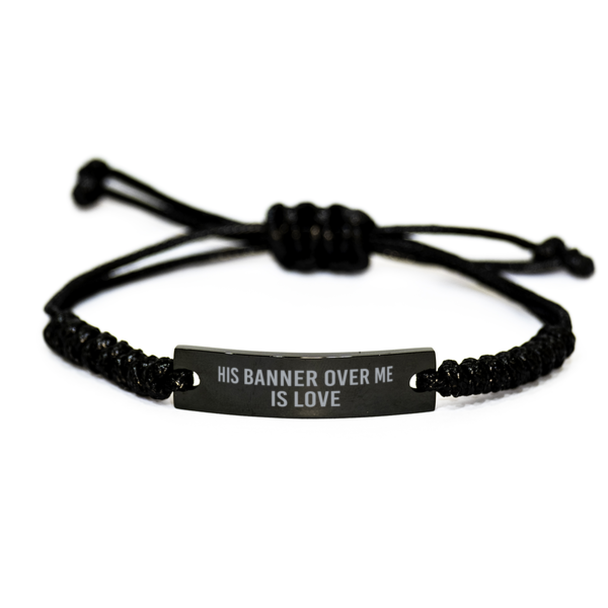 His banner over me is love bracelet Christian Gifts for Women Men Christmas Birthday for Him Her