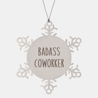 Load image into Gallery viewer, Badass Coworker Ornament Christmas Gift Snowflake Ornament
