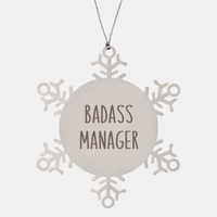 Load image into Gallery viewer, Badass Manager Ornament Christmas Gift Snowflake Ornament
