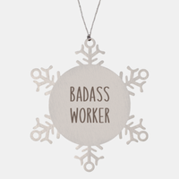 Load image into Gallery viewer, Badass Worker Ornament Christmas Gift Snowflake Ornament
