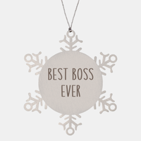 Load image into Gallery viewer, Best Boss Ever Ornament Christmas Gift Snowflake Ornament
