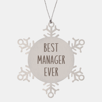 Load image into Gallery viewer, Best Manager Ever Ornament Christmas Gift Snowflake Ornament

