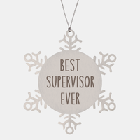 Load image into Gallery viewer, Best Supervisor Ever Ornament Christmas Gift Snowflake Ornament
