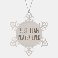 Load image into Gallery viewer, Best Team Player Ever Ornament Christmas Gift Snowflake Ornament
