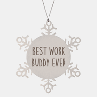 Load image into Gallery viewer, Best Work Buddy Ever Ornament Christmas Gift Snowflake Ornament
