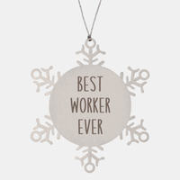Load image into Gallery viewer, Best Worker Ever Ornament Christmas Gift Snowflake Ornament
