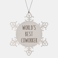 Load image into Gallery viewer, World's Best Coworker Ornament Christmas Gift Snowflake Ornament
