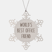 Load image into Gallery viewer, World's Best Office Friend Ornament Christmas Gift Snowflake Ornament
