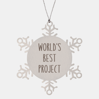 Load image into Gallery viewer, World's Best Project Ornament Christmas Gift Snowflake Ornament
