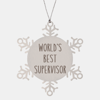 Load image into Gallery viewer, World's Best Supervisor Ornament Christmas Gift Snowflake Ornament
