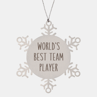 Load image into Gallery viewer, World's Best Team Player Ornament Christmas Gift Snowflake Ornament
