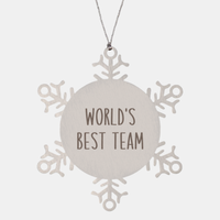 Load image into Gallery viewer, World's Best Team Ornament Christmas Gift Snowflake Ornament
