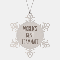 Load image into Gallery viewer, World's Best Teammate Ornament Christmas Gift Snowflake Ornament

