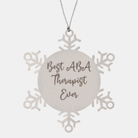 Load image into Gallery viewer, Best ABA Therapist Ever Ornament Christmas Gift for Him Her Snowflake Ornament
