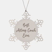 Load image into Gallery viewer, Best Acting Coach Ever Ornament Christmas Gift for Him Her Snowflake Ornament
