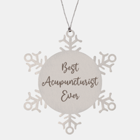 Load image into Gallery viewer, Best Acupuncturist Ever Ornament Christmas Gift for Him Her Snowflake Ornament
