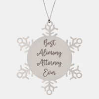 Load image into Gallery viewer, Best Alimony Attorney Ever Ornament Christmas Gift for Him Her Snowflake Ornament
