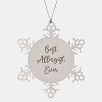 Load image into Gallery viewer, Best Allergist Ever Ornament Christmas Gift for Him Her Snowflake Ornament
