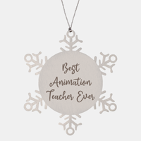 Load image into Gallery viewer, Best Animation Teacher Ever Ornament Christmas Gift for Him Her Snowflake Ornament
