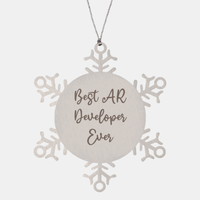 Load image into Gallery viewer, Best AR Developer Ever Ornament Christmas Gift for Him Her Snowflake Ornament
