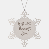 Load image into Gallery viewer, Best Art Therapist Ever Ornament Christmas Gift for Him Her Snowflake Ornament
