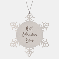Load image into Gallery viewer, Best Librarian Ever Ornament Christmas Gift for Him Her Snowflake Ornament
