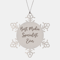 Load image into Gallery viewer, Best Media Specialist Ever Ornament Christmas Gift for Him Her Snowflake Ornament
