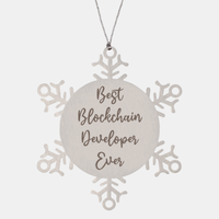 Load image into Gallery viewer, Best Blockchain Developer Ever Ornament Christmas Gift for Him Her Snowflake Ornament
