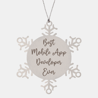 Load image into Gallery viewer, Best Mobile App Developer Ever Ornament Christmas Gift for Him Her Snowflake Ornament
