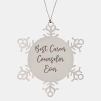 Load image into Gallery viewer, Best Career Counselor Ever Ornament Christmas Gift for Him Her Snowflake Ornament
