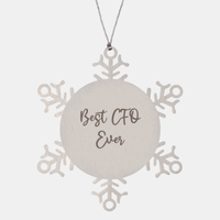 Load image into Gallery viewer, Best CFO Ever Ornament Christmas Gift for Him Her Snowflake Ornament
