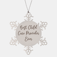 Load image into Gallery viewer, Best Child Care Provider Ever Ornament Christmas Gift for Him Her Snowflake Ornament
