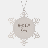 Load image into Gallery viewer, Best NP Ever Ornament Christmas Gift for Him Her Snowflake Ornament
