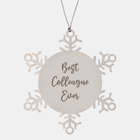 Load image into Gallery viewer, Best Colleague Ever Ornament Christmas Gift for Him Her Snowflake Ornament

