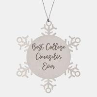 Load image into Gallery viewer, Best College Counselor Ever Ornament Christmas Gift for Him Her Snowflake Ornament
