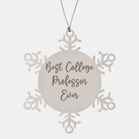 Load image into Gallery viewer, Best College Professor Ever Ornament Christmas Gift for Him Her Snowflake Ornament
