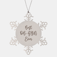Load image into Gallery viewer, Best OB GYN Ever Ornament Christmas Gift for Him Her Snowflake Ornament
