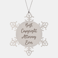 Load image into Gallery viewer, Best Copyright Attorney Ever Ornament Christmas Gift for Him Her Snowflake Ornament

