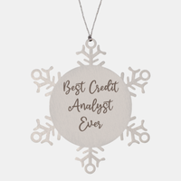 Load image into Gallery viewer, Best Credit Analyst Ever Ornament Christmas Gift for Him Her Snowflake Ornament

