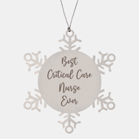 Load image into Gallery viewer, Best Critical Care Nurse Ever Ornament Christmas Gift for Him Her Snowflake Ornament

