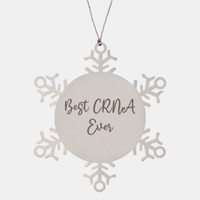 Load image into Gallery viewer, Best CRNA Ever Ornament Christmas Gift for Him Her Snowflake Ornament
