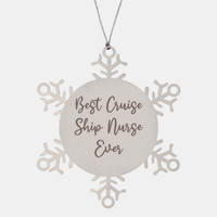 Load image into Gallery viewer, Best Cruise Ship Nurse Ever Ornament Christmas Gift for Him Her Snowflake Ornament
