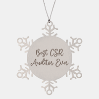 Load image into Gallery viewer, Best CSR Auditor Ever Ornament Christmas Gift for Him Her Snowflake Ornament
